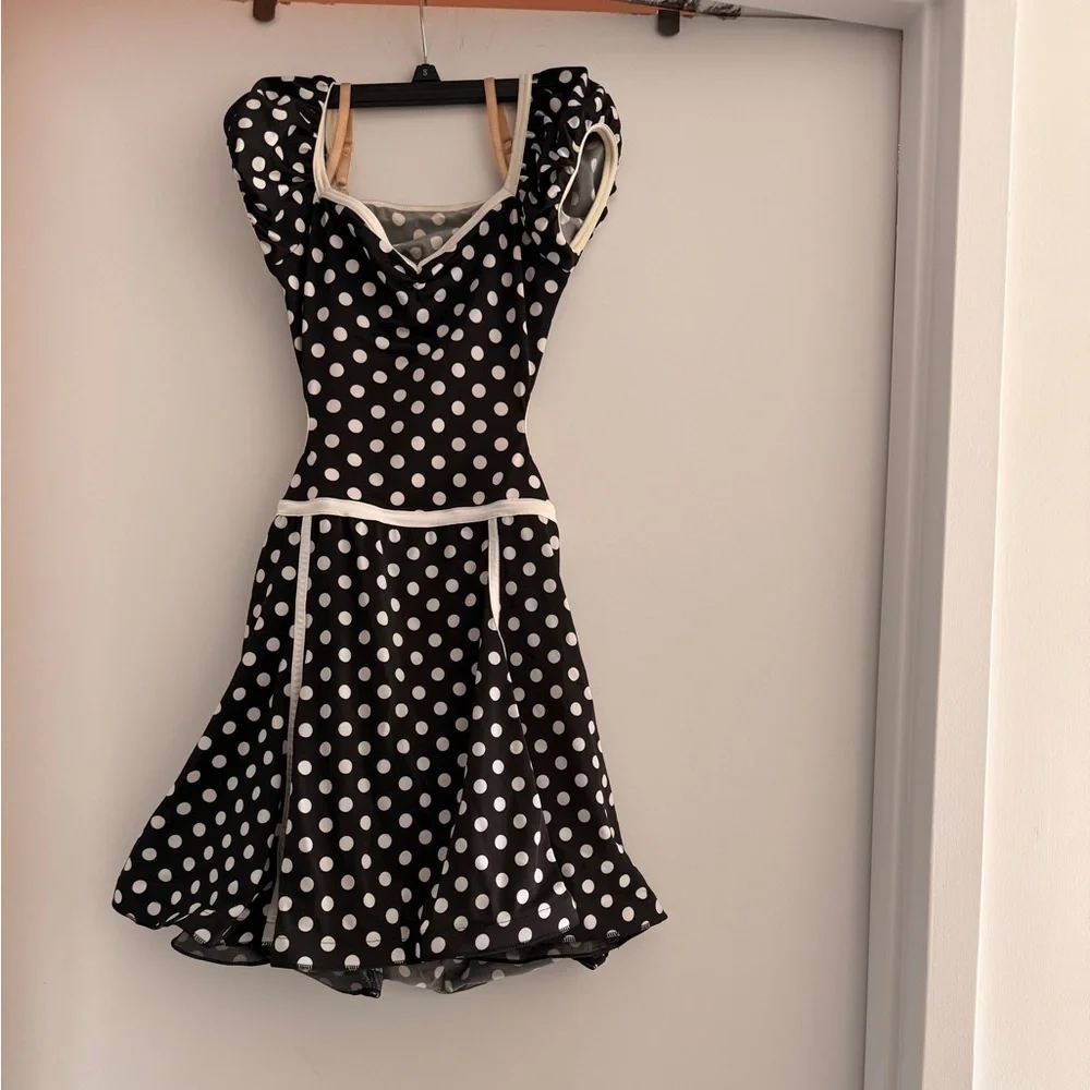 Weissman Cream and Black Trim Dress
